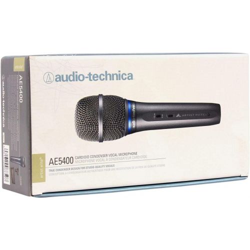 오디오테크니카 Audio Technica AE5400 Handheld Vocal Condenser Microphone Mic+Shield+Headphones