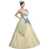 할로윈 용품Angelaicos Womens Floral Fairy Costume Halloween Cosplay Long Dress Green