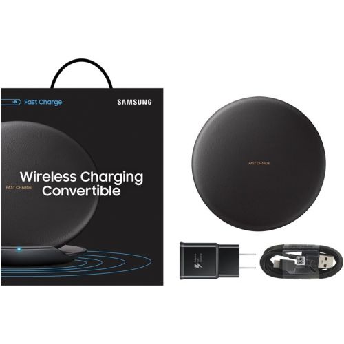 삼성 Samsung Qi Certified Fast Charge Wireless Charging Convertible Stand/Pad - US Version - Black - EP-PG950TBEGUS