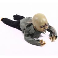 AMOSFUN Halloween Crawling Zombie Creeping Zombie Props Horror Bloody Haunted House Yard Scary Decorations with Battery Operated Control