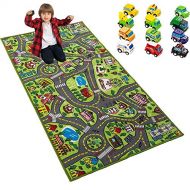 [아마존베스트]JOYIN Playmat City Life Carpet Playmat w/Cars Kids