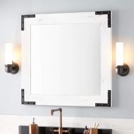 Signature Hardware 427811 Bonner 34 x 36 Reclaimed Wood Framed Bathroom Mirror