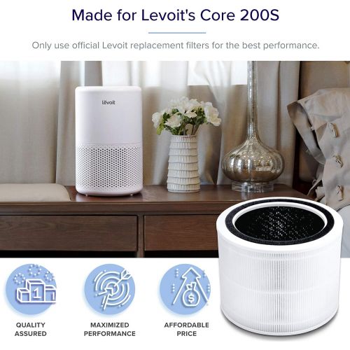  LEVOIT Core 200S Air Purifier Replacement Filter, White
