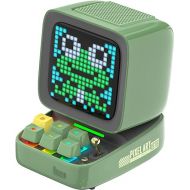 Divoom Ditoo Programmable Pixel Art LED-Bluetooth-Speaker Showing-Clock Emoji DIY Design for Home Wedding Party Decoration with Wireless App Control (Green)