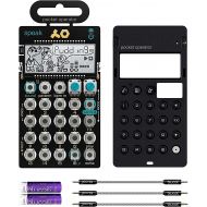 Teenage Engineering PO-35 Pocket Operator Speak Vocal Sampler/Sequencer Bundle with CA-X Silicone Case, Blucoil 3-Pack of 7 Audio Aux Cables, and 2 AAA Batteries