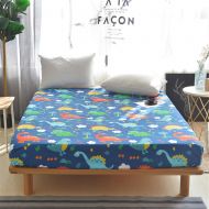 EsyDream Kids Boys Bedding Sets Jurassic Period Dinosaur Sheets Set 100% Cotton Bed Sheet Set-Fitted Sheet Flat Sheet Shams,Color 1 Queen Fitted 59by 78.8