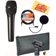 Audio-Technica AT2010 Cardioid Condenser Handheld Microphone Bundle with Pop Filter, XLR Cable, and Austin Bazaar Polishing Cloth