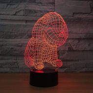 YZYDBD 3D Night Light Optical Illusion Night Lamp,Lovely Dog 3D Light Led Table Lamp Optical Illusion Night Colorful Bedroom Mood Lamp Friends Birthday Gift