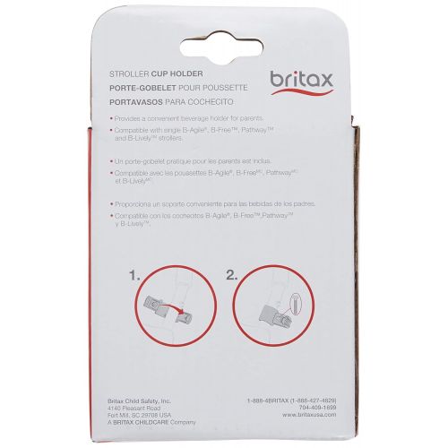  Britax Stroller Cup Holder, Black - Compatible with Single B Agile, B Free, Pathway and B Lively Strollers