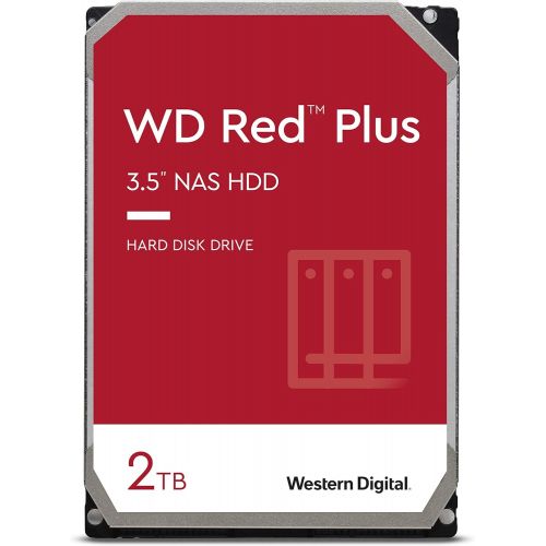  [아마존베스트]Western Digital 2TB WD Red Plus NAS Internal Hard Drive - 5400 RPM Class, SATA 6 Gb/s, CMR, 64 MB Cache, 3.5 - WD20EFRX
