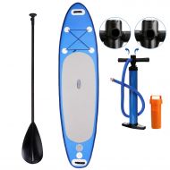 Inflatable SUP Stand Up Paddleboard 6 Thick with Adjustable Paddle, Travel Backpack, Dual Action Pump (Blue)