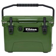 Elkton Outdoors Ice Chest. Heavy Duty, High Performance Roto-Molded Commercial Grade Insulated Cooler, 20-Quart