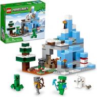 LEGO Minecraft The Frozen Peaks 21243, Cave Mountain Set with Steve, Creeper, Goat Figures & Accessories, ICY Biome Toy for Kids Age 8 Plus Years Old