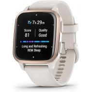 Garmin Venu® Sq 2 - Music Edition, GPS Smartwatch, All-Day Health Monitoring, Long-Lasting Battery Life, AMOLED Display, Peach Gold and Ivory