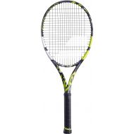 Babolat Pure Aero + Tennis Racquet (7th Gen) - Strung with 16g White Babolat Syn Gut at Mid-Range Tension