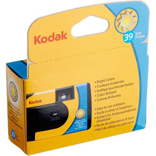  [아마존베스트]Kodak Single Use Disposable CameraSUC Daylight 39800ISO Analogue, Yellow and Blue