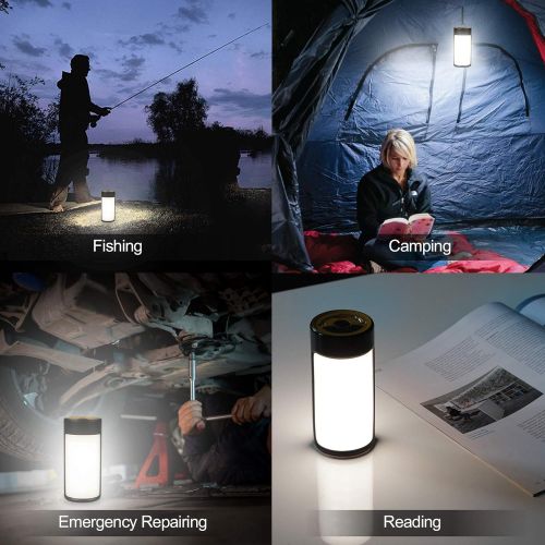  LED Camping Lantern, CT CAPETRONIX Rechargeable Camping Lights with 400LM 5 Light Modes Water-Resistant, Portable Tent Lights for Camping Power Outage Emergency Hurricane Home (2 P