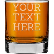 [아마존베스트]Spotted Dog Company Personalized Etched Custom Message 10.25oz Whiskey Rocks Glass | Your Text Here