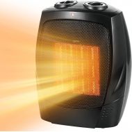 Brightown Portable Electric Small Space Heater, 1500W/750W Ceramic Heater with Thermostat, Overheat and Tip-over Protection, Heat Up 200 Square Feet in Minutes, Safe and Quiet for Office Roo