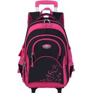 Rolling Backpack for Girls, COOFIT Backpack with Wheeled for Girls Laptop Backpack with Wheeled Roller Backpack