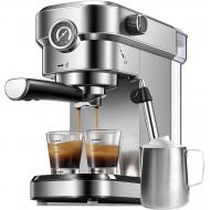 [아마존베스트]Yabano Espresso Machine, Compact Espresso Maker with Milk Frother Wand, 15 Bar Professional Coffee Machine for Espresso, Cappuccino and Latte