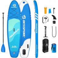 Bessport Inflatable Stand Up Paddle Board 10/11 Paddle Boards for Adults, Youth - All Skill Levels with ISUP/SUP Accessories, Non-Slip Deck Floatable Paddle Wide Stance for Paddlin