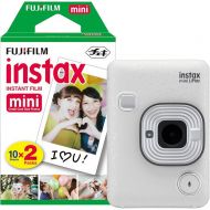 Fujifilm Instax Mini LiPlay Hybrid Stone White Instant Camera inc 20 Shots