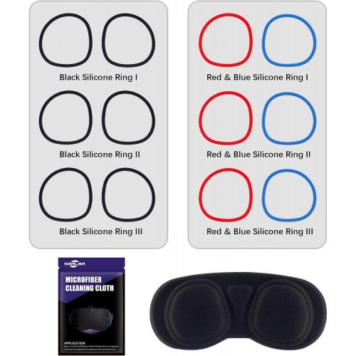  [아마존베스트]Topmaxions Lens Anti-Scratch Ring, Protect Glasses to Prevent Scratching VR Headset Lens Compatible for Oculus Quest 2/Quest/Rift S/Go, Bundled with Lens Protect Cover & Lens Cloth