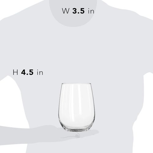  [아마존베스트]Libbey Stemless 12-Piece Wine Glass Party Set for Red and White Wines