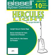 BISSELL BigGreen Commercial U500T-PK10 Hercules Light Upright Vacuum Bags, Volume Capacity 1.2