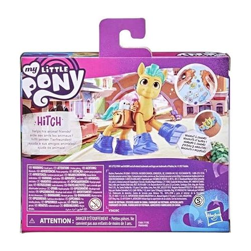 마이 리틀 포니 My Little Pony: A New Generation Movie Crystal Adventure Hitch Trailblazer - 3-Inch Pony Toy with Surprise Accessories, Friendship Bracelet