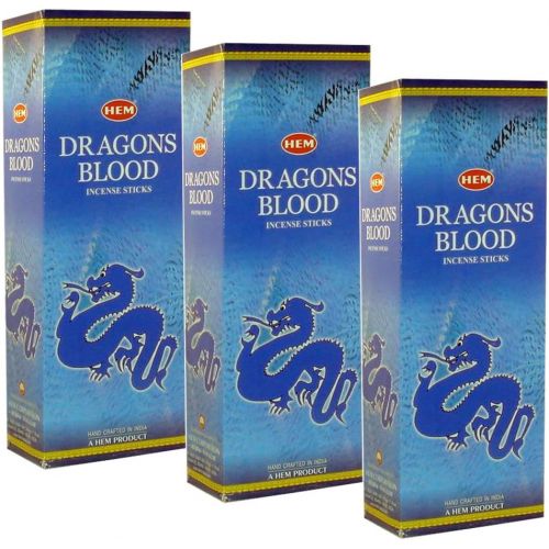  인센스스틱 Hem Incense Hem Dragons Blood Blue Incense, 3 Boxes - (360 Sticks per Order) Bulk Order