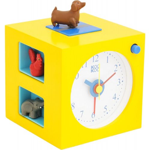  KOOKOO KidsAlarm White, Alarm Clock for Children Including 5 Farm Animals and Their Wake-up Calls, Natural Field Recordings, MDF Wood Cabinet;