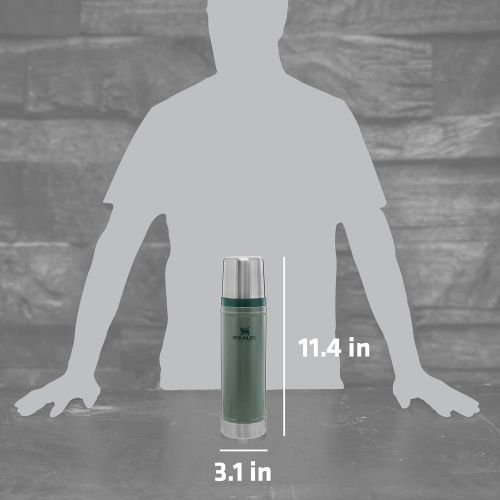 스텐리 Stanley Cold Hot Classic Vacuum Insulated Wide  Mouth Bottle BPA-Free Stainless Steel Thermos