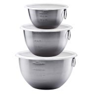 Tovolo Tight Seal, Stainless Steel Mixing Bowls with Lids - Set of 3