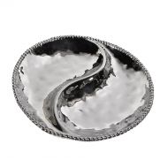 Pampa Bay Verona Titanium-Plated Porcelain 13-inch Divided Platter, Silver