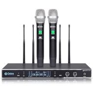 D Debra Audio New Model TD-220 Professional UHF True Diversity 2 Channel Wireless Microphones System with 2 Cordless Handheld Mic (TD-220)