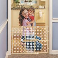 North States 42 Wide Quick-Fit Oval Mesh Baby Gate: Easy Installation Equipped with Memory Feature....