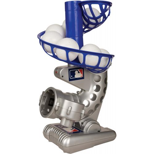  Franklin Sports MLB Electronic Baseball Pitching Machine ? Height Adjustable ? Ball Pitches Every 7 Seconds ? Includes 6 Plastic Baseballs