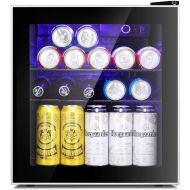 [아마존베스트]Antarctic Star Mini Fridge Cooler - 60 Can Beverage Refrigerator Glass Door for Beer Soda or Wine  Glass Door Small Drink Dispenser Machine Clear Front Removable for Home, Office