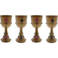 [아마존베스트]OTC - Medieval style Jeweled Goblet King Queen Pirate Halloween (Colors May Vary) (4-Pack)