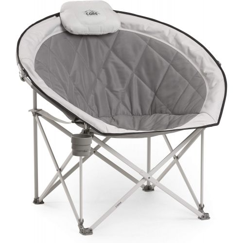  Core Equipment Folding Oversized Padded Moon Round Saucer Chair