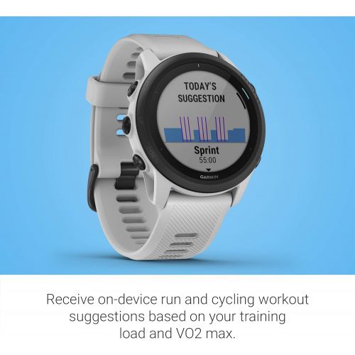가민 [아마존베스트]Garmin Forerunner 745, GPS Running Watch, Detailed Training Stats and On-Device Workouts, Essential Smartwatch Functions, Whitestone (010-02445-03)