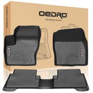 OEdRo oEdRo Floor Mats Fit for 2015-2019 Ford Escape, Unique Black TPE All-Weather Guard Includes 1st and 2nd Row: Front, Rear, Full Set Liners
