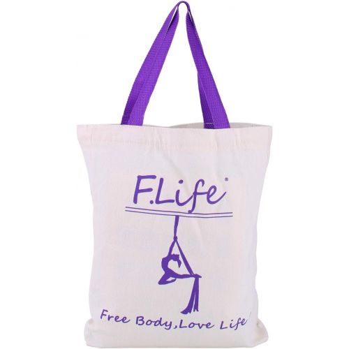  [아마존베스트]F.Life Aerial Yoga Hammock 5.5 Yards Premium Aerial Silk Fabric Yoga Swing for Antigravity Yoga Inversion Include Daisy Chain,Carabiner and Pose Guide
