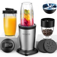KOIOS 850W Smoothie Blender for Shakes and Smoothies Personal Size, 11 Pieces Bullet Blender for Kitchen Ice, Small Cup Grinder with 17 oz (2) and 10 oz To-Go Cups and Spout Lids,