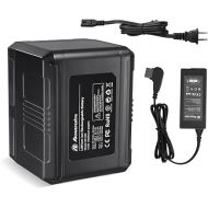 Powerextra V Mount V Lock Battery - 222Wh 14.8V 15000mAh Rechargeable Battery with D-tap Charger and Cable for Broadcast Video Camcorder, Compatible with Sony HDCAM, XDCAM, Digital Cinema Cameras