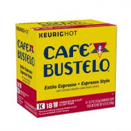 Cafe Rowland Cafe Bustelo Espresso Style K-Cup Pods for Keurig K-Cup Brewers, Dark Roast Coffee, 18 Count (Pack of 4)