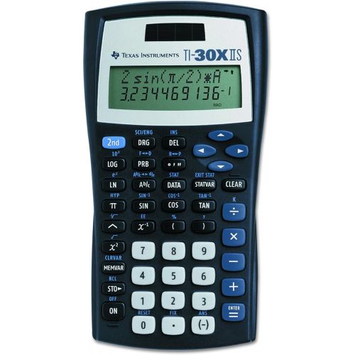  Texas Instruments TI-30XIIS Scientific Calculator, Black with Blue Accents