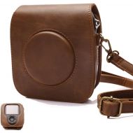 for Fujifilm Instax Square SQ10 Camera, Classic Vintage PU Leather Compact Case Bag with Adjustable Shoulder Strap to Protect Fuji instax SQ10 Camera by HelloHelio-Brown